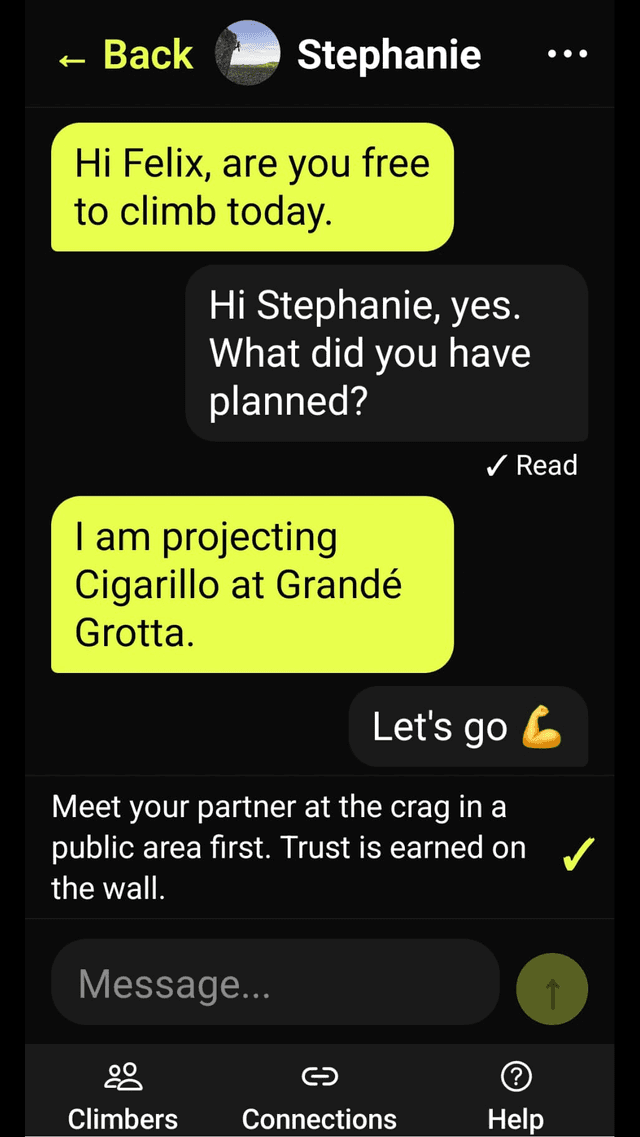 Chatting with a match